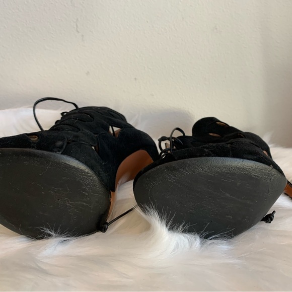 Alaia Lace-Up Sandals In Black 35.5 - Picture 5 of 6